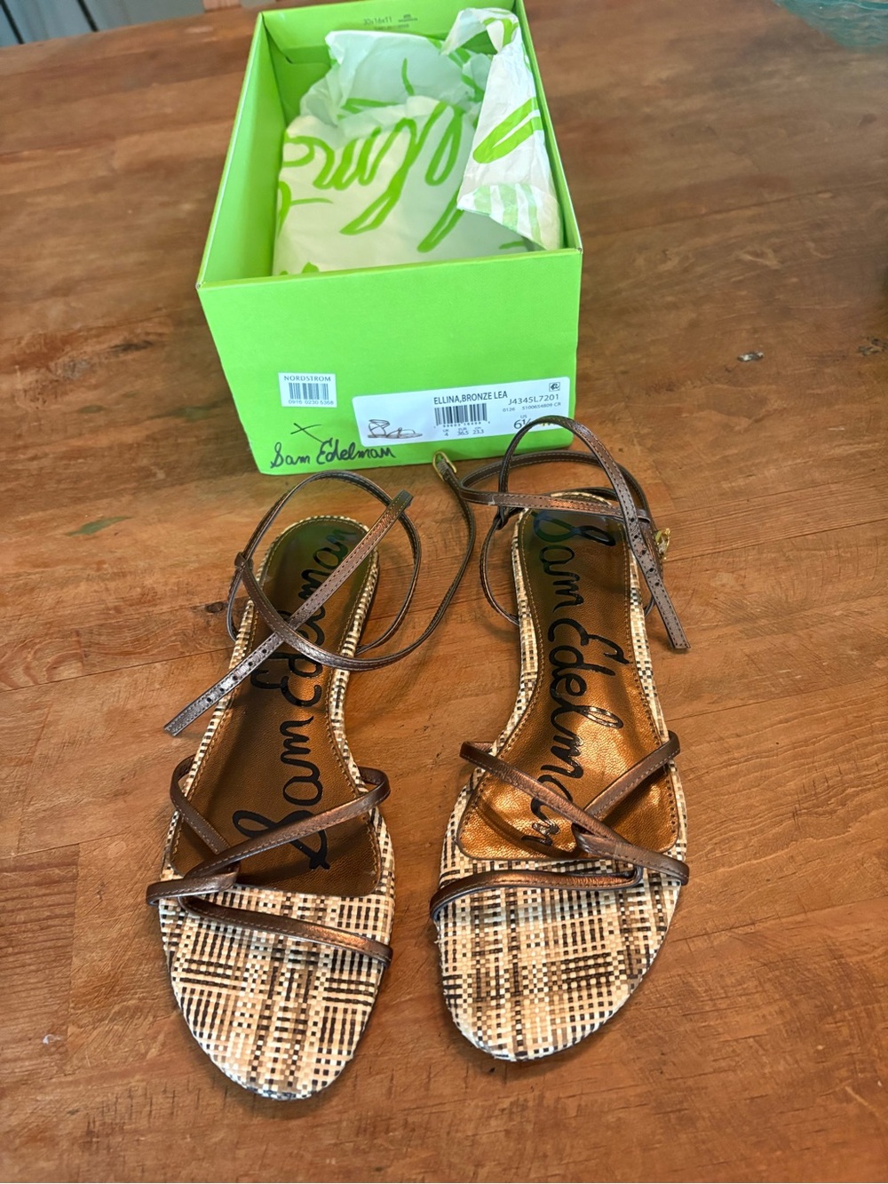 NWT Sam Edelman Metallic Bronze Ellina Sandal